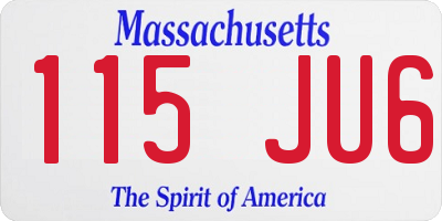 MA license plate 115JU6