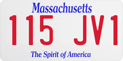 MA license plate 115JV1