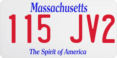 MA license plate 115JV2