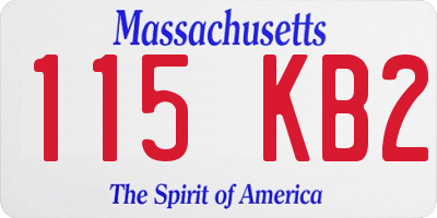 MA license plate 115KB2