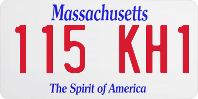 MA license plate 115KH1