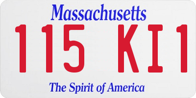 MA license plate 115KI1