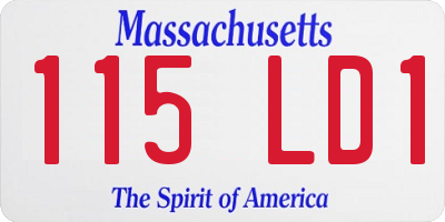 MA license plate 115LD1