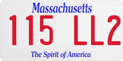 MA license plate 115LL2