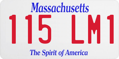 MA license plate 115LM1