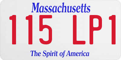 MA license plate 115LP1