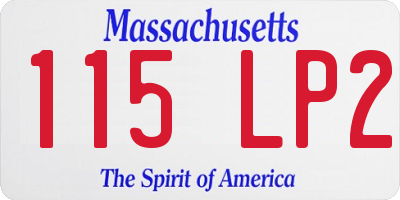 MA license plate 115LP2