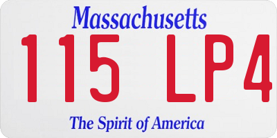 MA license plate 115LP4