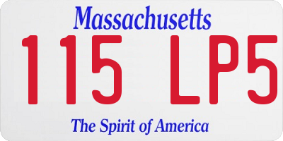 MA license plate 115LP5