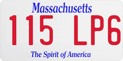 MA license plate 115LP6