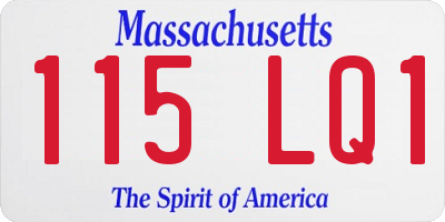 MA license plate 115LQ1