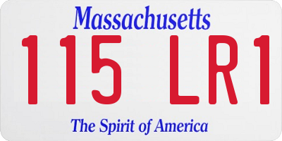MA license plate 115LR1