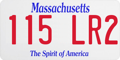 MA license plate 115LR2
