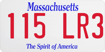 MA license plate 115LR3
