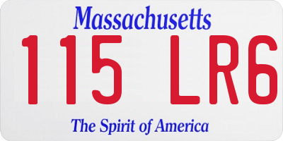 MA license plate 115LR6