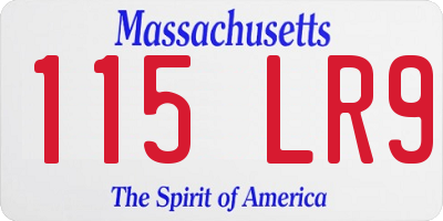 MA license plate 115LR9
