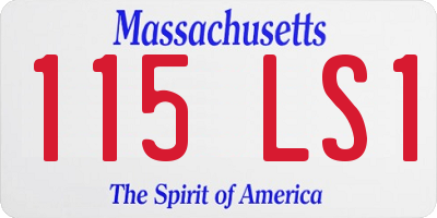 MA license plate 115LS1