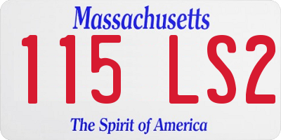 MA license plate 115LS2