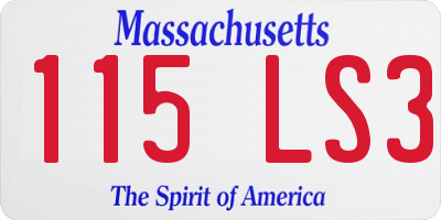 MA license plate 115LS3