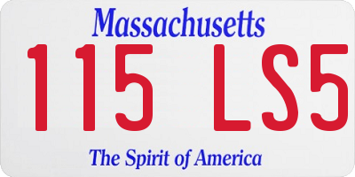 MA license plate 115LS5