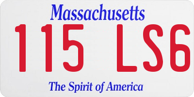 MA license plate 115LS6