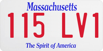 MA license plate 115LV1