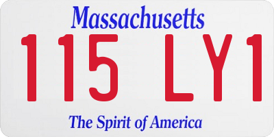 MA license plate 115LY1