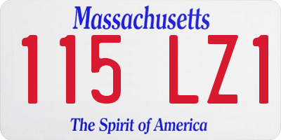 MA license plate 115LZ1