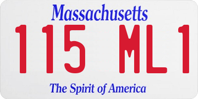 MA license plate 115ML1