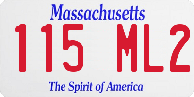 MA license plate 115ML2