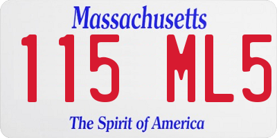 MA license plate 115ML5