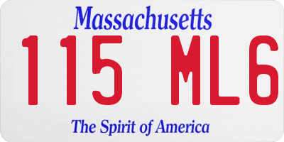 MA license plate 115ML6