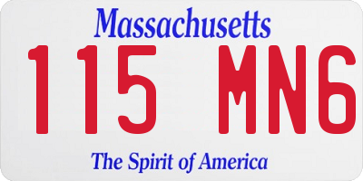 MA license plate 115MN6