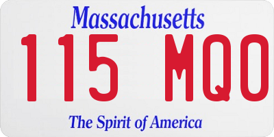 MA license plate 115MQ0