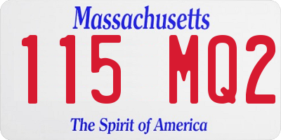 MA license plate 115MQ2