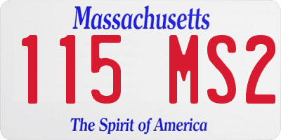 MA license plate 115MS2
