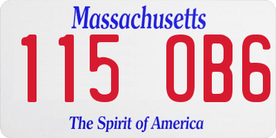 MA license plate 115OB6