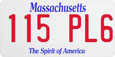 MA license plate 115PL6