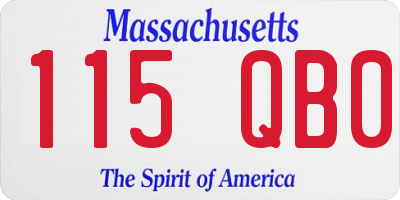 MA license plate 115QB0