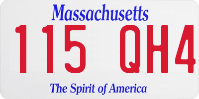 MA license plate 115QH4