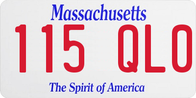 MA license plate 115QL0