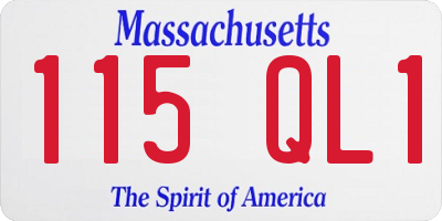 MA license plate 115QL1