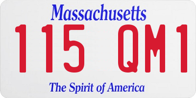 MA license plate 115QM1
