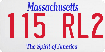 MA license plate 115RL2