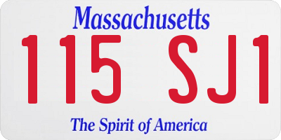 MA license plate 115SJ1