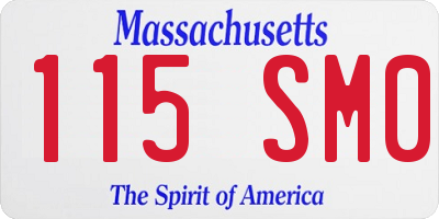 MA license plate 115SM0