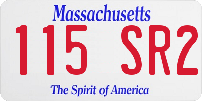 MA license plate 115SR2
