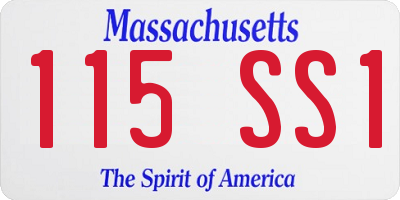 MA license plate 115SS1