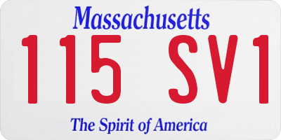 MA license plate 115SV1