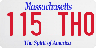 MA license plate 115TH0